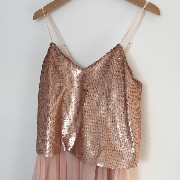Keepsake • Blush Sequin Dress - Picture 2 of 6