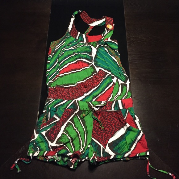 Multi-colored romper.