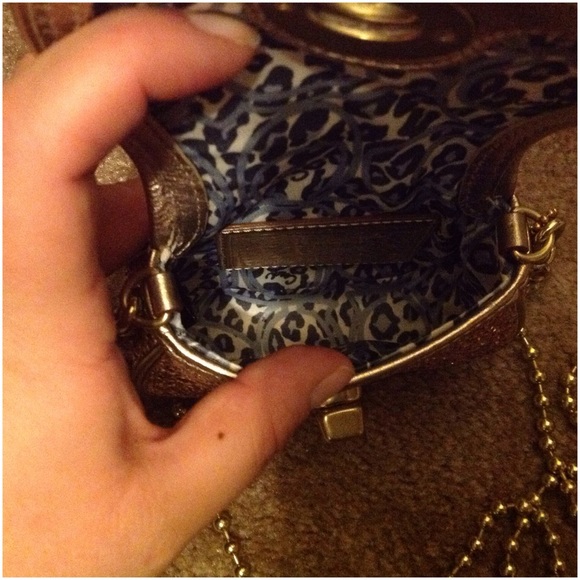 Coach Gold Glitter Evening Shoulder Bag Limited Ed - Picture 4 of 4