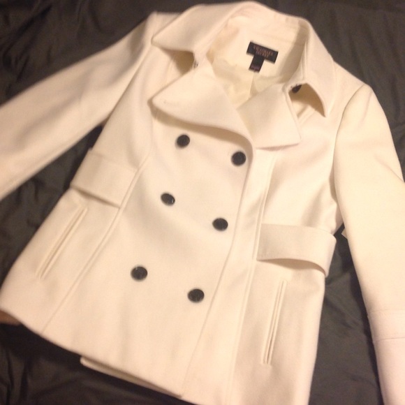 ❤️️VICTORIAS SECRET NWOT Wool Ivory Peacoat Sz12❤️