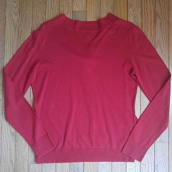 ♦ 3 for $15 Red Talbots Knit Top - Picture 4 of 4