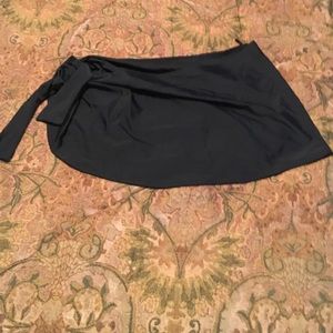 Black bathing suit wrap