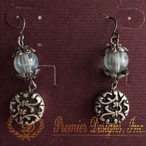 Dangling Earrings w/ Bead & Charm Detail