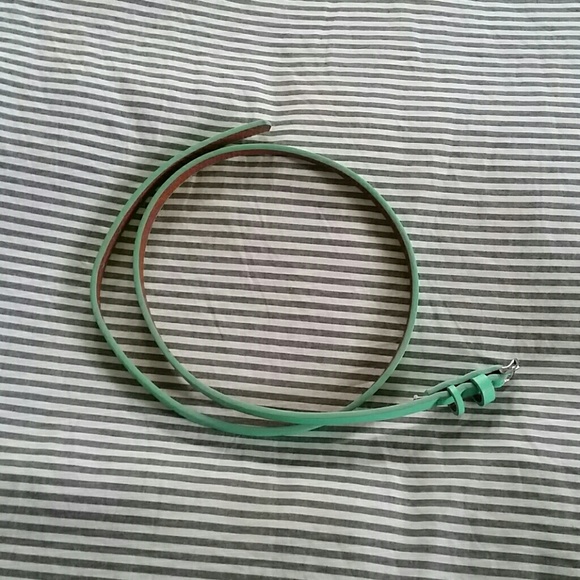 Teal skinny belt