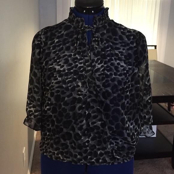 Animal print  blouse.