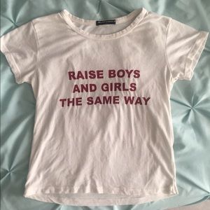 Raise Boys and Girls the Same Way tee