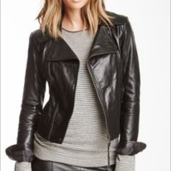 June Jackets & Blazers - June Glove Leather Moto Jacket Black. Size S