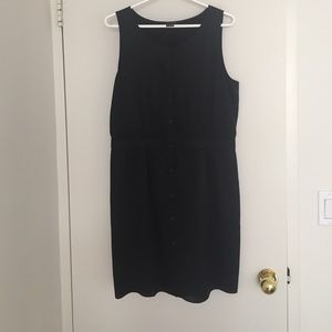 Theory black buttoned silk dressed