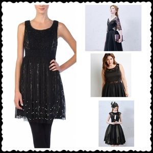 Black Lace Tulle Dress by Ryu