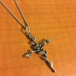 James Avery Rosebud Cross Pendant