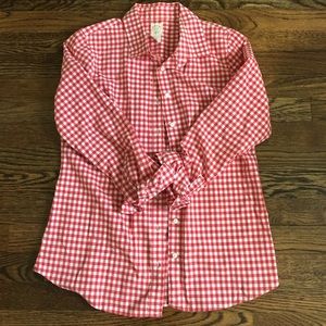 J.Crew Red Gingham Shirt