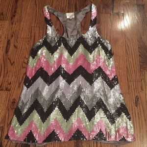 Parker sequin tank top size large