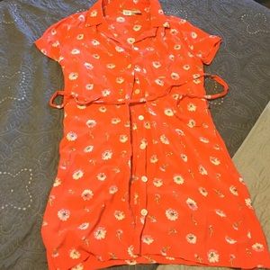 Vintage 90s Gap button up mini shirt dress