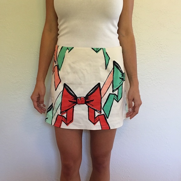 High-Waisted Bow Designed Skirt