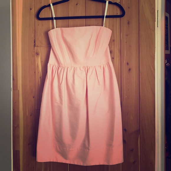 Shoshanna Peach Strapless Dress