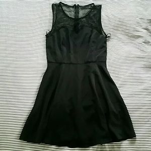 Mesh top skater dress