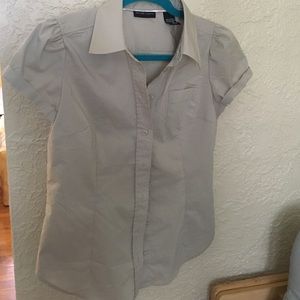NY&CO stretch button down shirt.
