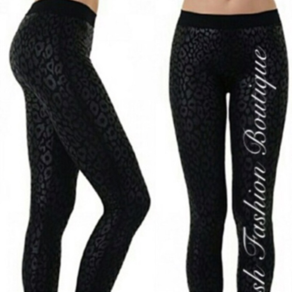 Leopard Jacquard Leggings