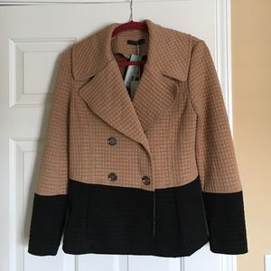 Black and brown winter coat.