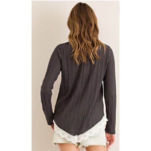 Lace Up Sweater - Picture 2 of 3