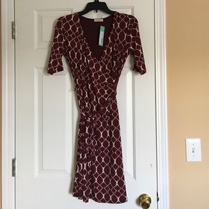 Maroon patterned dress