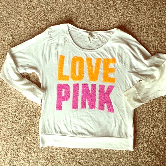 Victoria Secret LOVE PINK long sleeve large Top