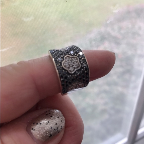 Pave Black Diamond Ring