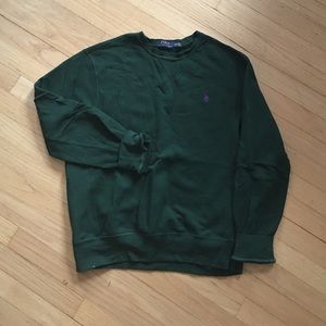 Men's Medium Green Polo Crewneck Sweatshirt