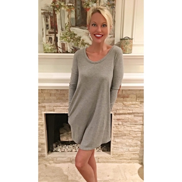 ! Faux suede/heavy tunic w/pockets! 2 LEFT - Picture 2 of 3