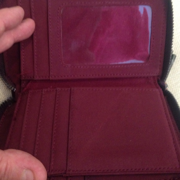 BOGO 👛 Parfois eggplant colored cowhide wallet - Picture 3 of 4
