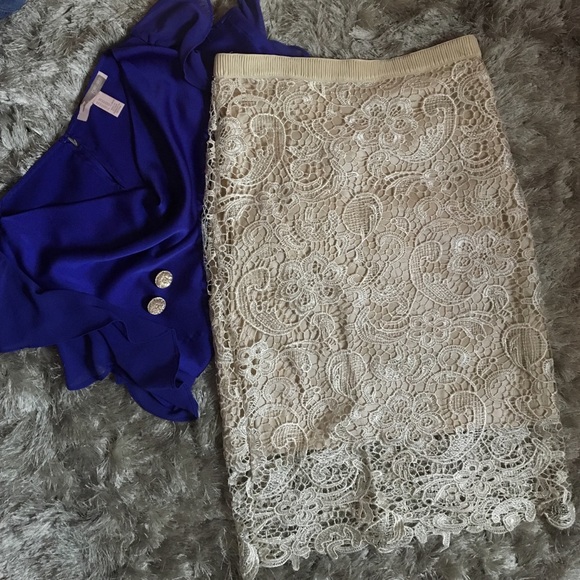 Forever 21 Lace Midi Skirt