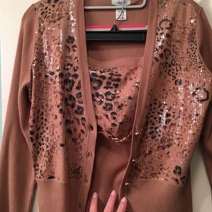 Twin Set (cardigan and tube-top)