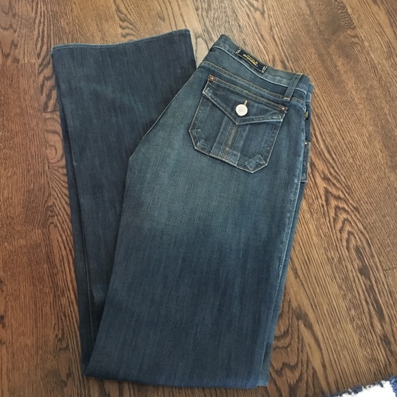 Rock & Republic Flare Button Pocket Jeans