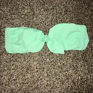 VS Swimwear Mint strapless Bandeau top.