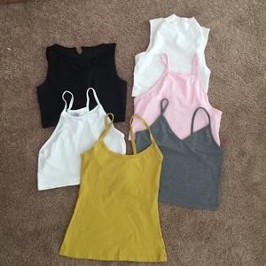 Lot of 6 crop tops all size small