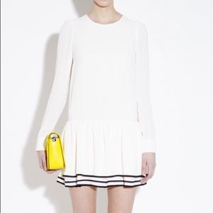 See by Chloe drop waist white crepe dress size 4.