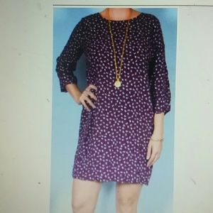 Old Navy Burgundy Floral Crepe Shift Dress