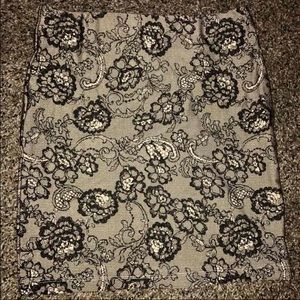 Forever 21 lace print mini skirt