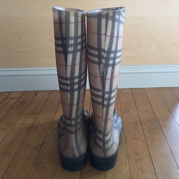 Burberry plaid boots main image 4