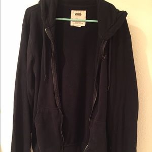 Vans all-black zip up hoodie