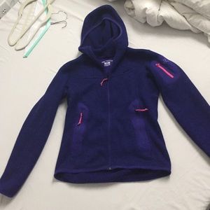 Purple Arc'teryx Fleece Jacket with Pink Zippers