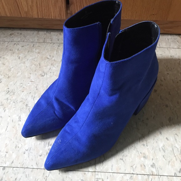 ASOS Blue Pointed Ankle Boots