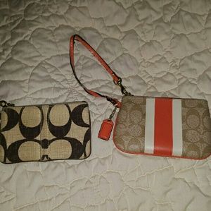 2 Coach wristlets