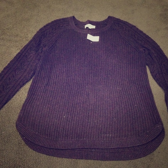 Ann Taylor LOFT purple sweater NWT size L