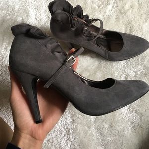 Grey Suede Pumps