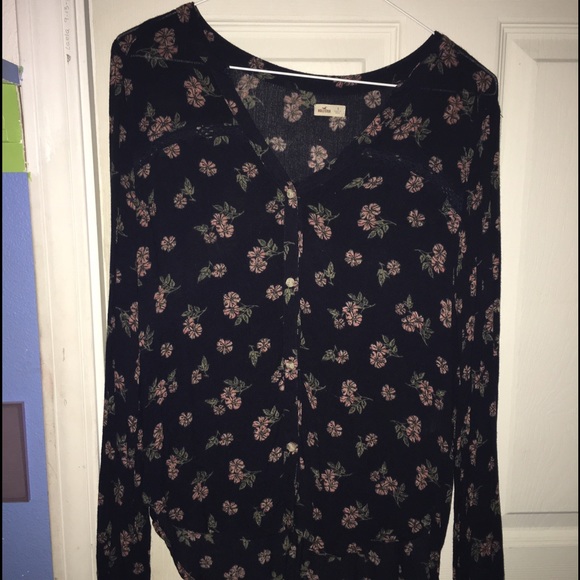 Hollister Floral Button Down Shirt