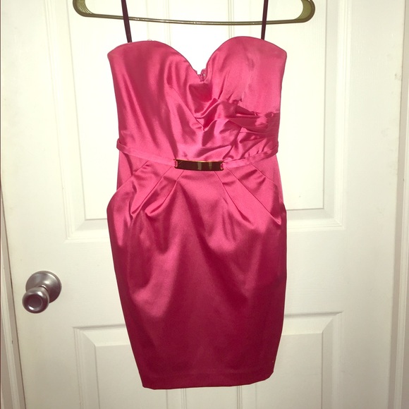 Sweetheart hot pink mini dress