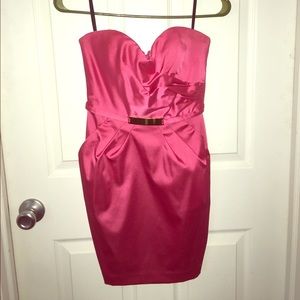 Sweetheart hot pink mini dress