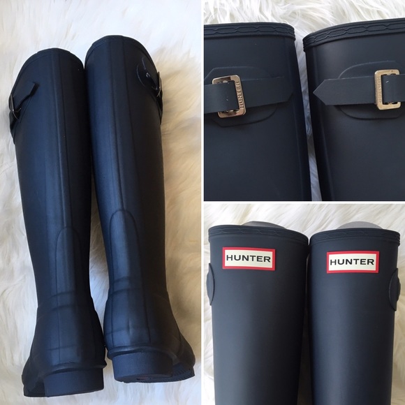 •Navy Matte Hunter Original Tall Boots• - Picture 4 of 4