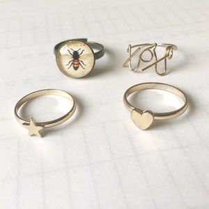 HONEY gold ring bundle!
